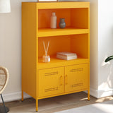 vidaXL Hoge kast 68x39x113 cm staal zwart