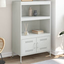 vidaXL Hoge kast 68x39x113 cm staal zwart