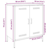 vidaXL Dressoir 68x39x79 cm staal zwart