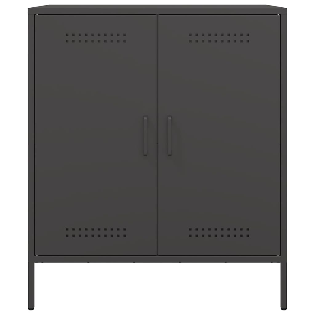 vidaXL Dressoir 68x39x79 cm staal zwart