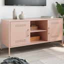 vidaXL Tv-meubel 100,5x39x50,5 cm staal zwart