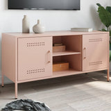 vidaXL Tv-meubel 100,5x39x50,5 cm staal zwart