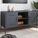 vidaXL Tv-meubel 100,5x39x50,5 cm staal zwart