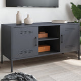 vidaXL Tv-meubel 100,5x39x50,5 cm staal zwart