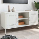 vidaXL Tv-meubel 100,5x39x50,5 cm staal zwart