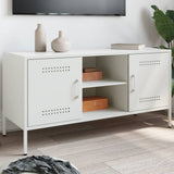 vidaXL Tv-meubel 100,5x39x50,5 cm staal zwart