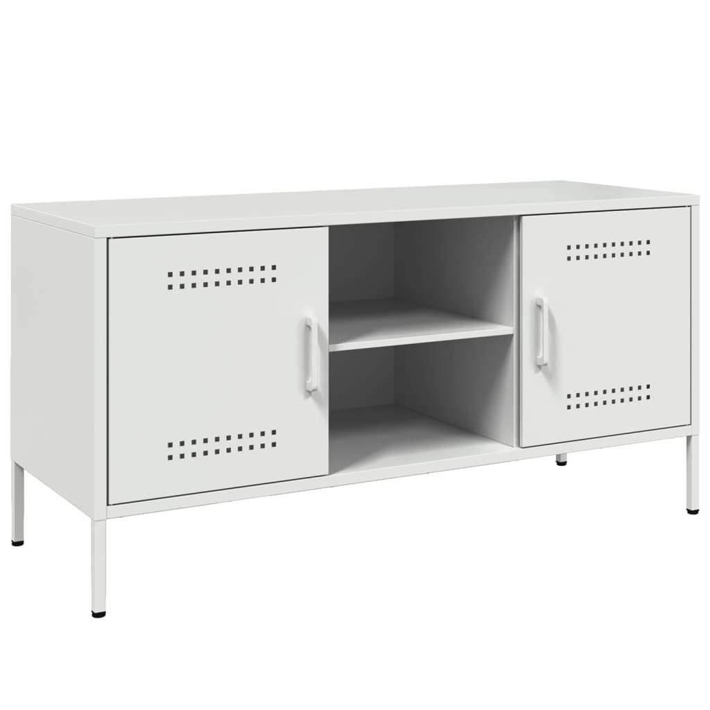 vidaXL Tv-meubel 100,5x39x50,5 cm staal zwart