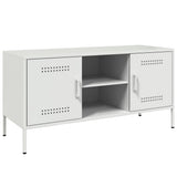 vidaXL Tv-meubel 100,5x39x50,5 cm staal zwart