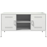 vidaXL Tv-meubel 100,5x39x50,5 cm staal zwart