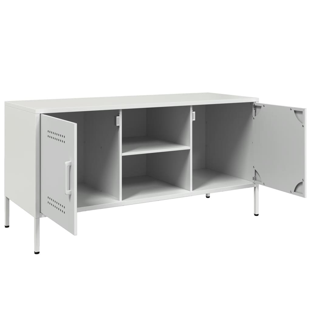 vidaXL Tv-meubel 100,5x39x50,5 cm staal zwart