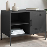 vidaXL Tv-meubel 68x39x50,5 cm staal zwart
