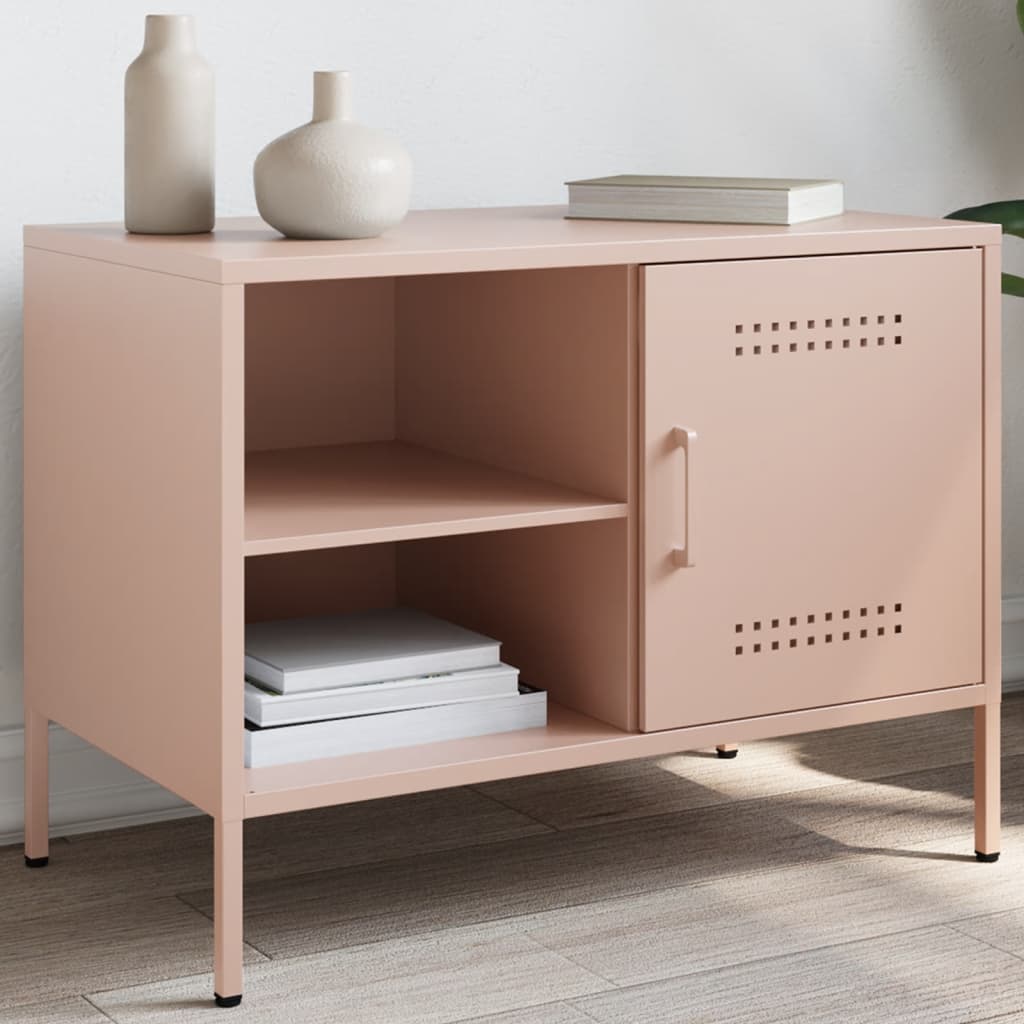 vidaXL Tv-meubel 68x39x50,5 cm staal zwart