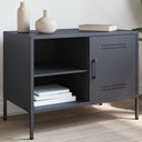 vidaXL Tv-meubel 68x39x50,5 cm staal zwart