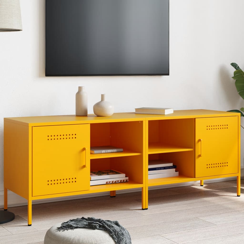 vidaXL Tv-meubel 68x39x50,5 cm staal zwart