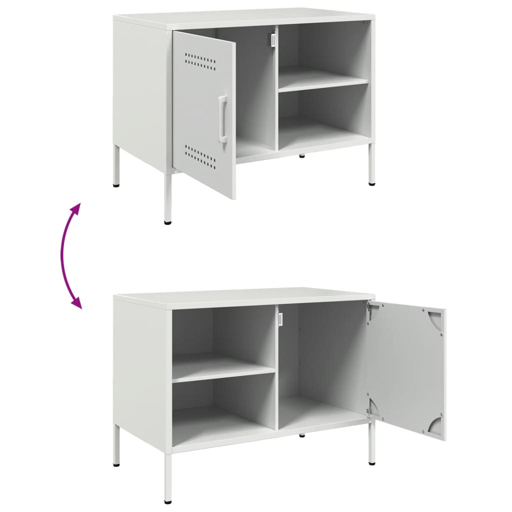 vidaXL Tv-meubel 68x39x50,5 cm staal zwart