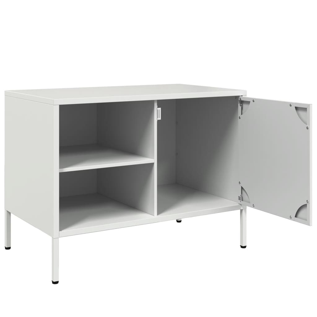 vidaXL Tv-meubel 68x39x50,5 cm staal zwart