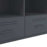 vidaXL Tv-meubel 100,5x39x50,5 cm staal zwart