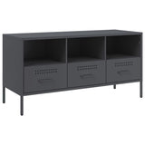 vidaXL Tv-meubel 100,5x39x50,5 cm staal zwart