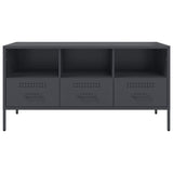 vidaXL Tv-meubel 100,5x39x50,5 cm staal zwart