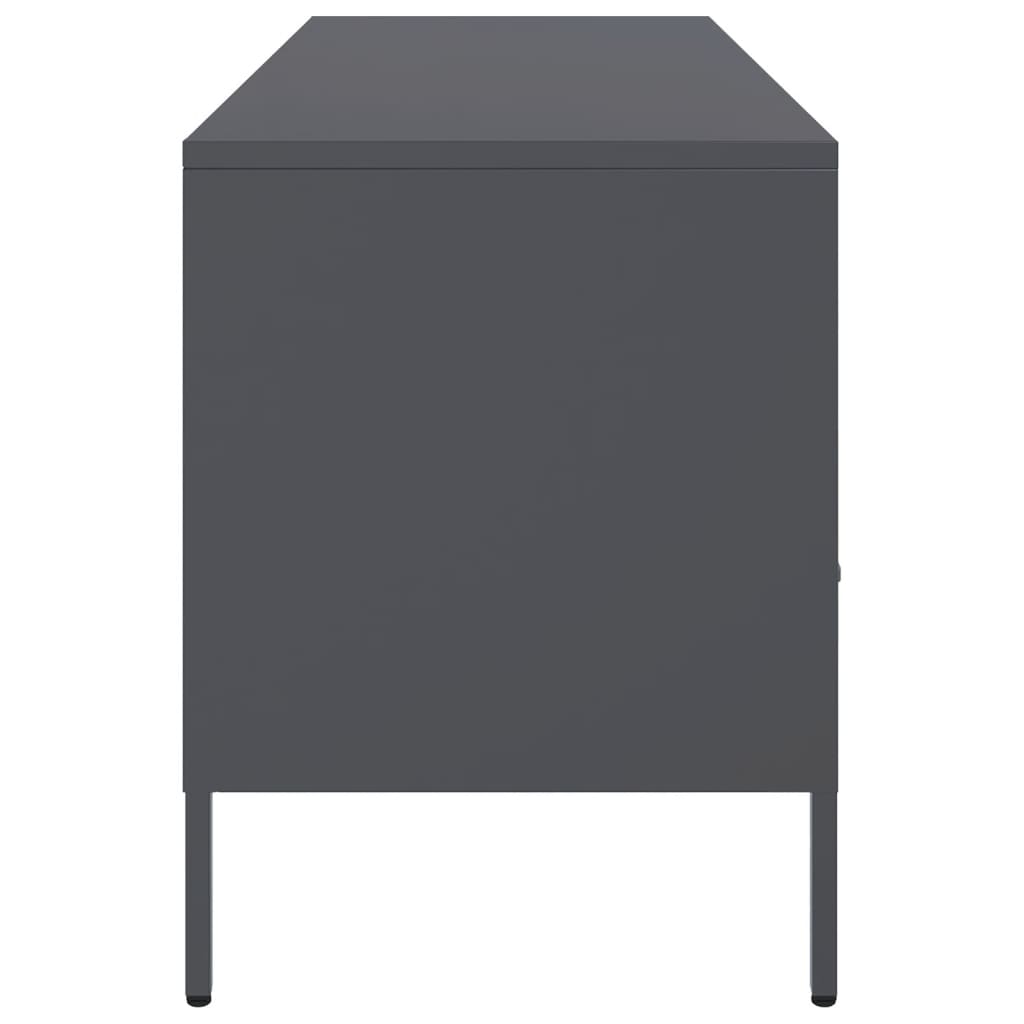 vidaXL Tv-meubel 100,5x39x50,5 cm staal zwart