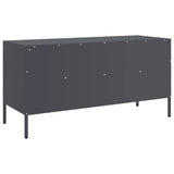 vidaXL Tv-meubel 100,5x39x50,5 cm staal zwart