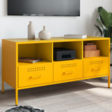 vidaXL Tv-meubel 100,5x39x50,5 cm staal zwart