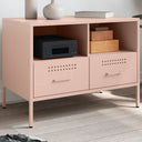vidaXL Tv-meubel 68x39x50,5 cm staal zwart