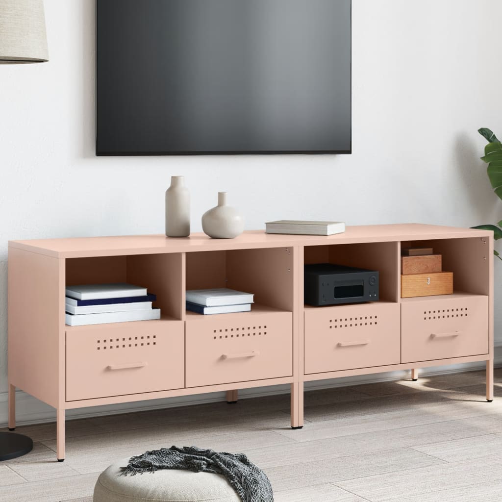 vidaXL Tv-meubel 68x39x50,5 cm staal zwart