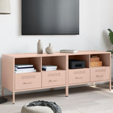 vidaXL Tv-meubel 68x39x50,5 cm staal zwart