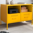 vidaXL Tv-meubel 68x39x50,5 cm staal zwart