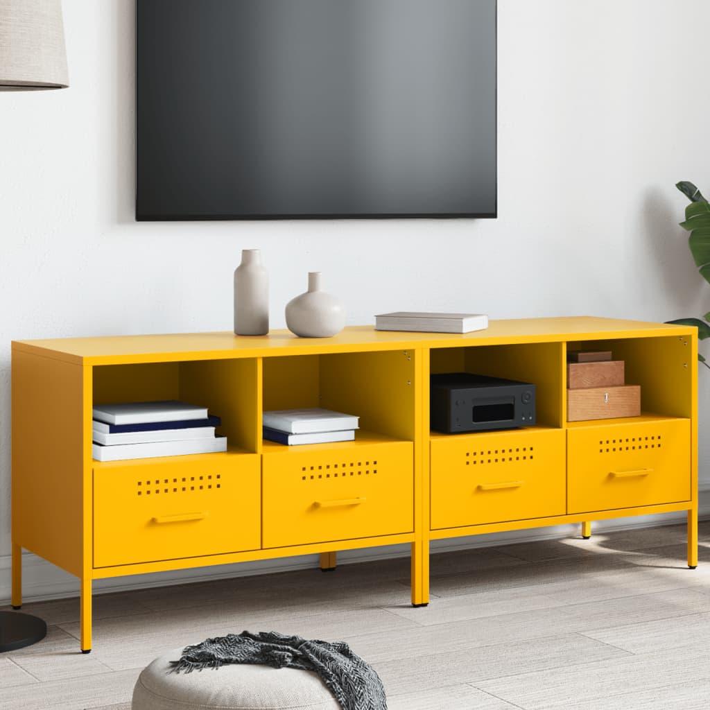 vidaXL Tv-meubel 68x39x50,5 cm staal zwart