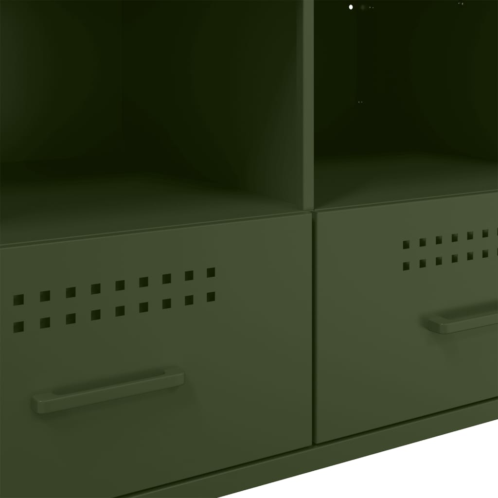 vidaXL Tv-meubel 68x39x50,5 cm staal zwart