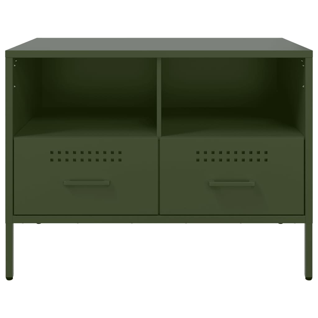 vidaXL Tv-meubel 68x39x50,5 cm staal zwart