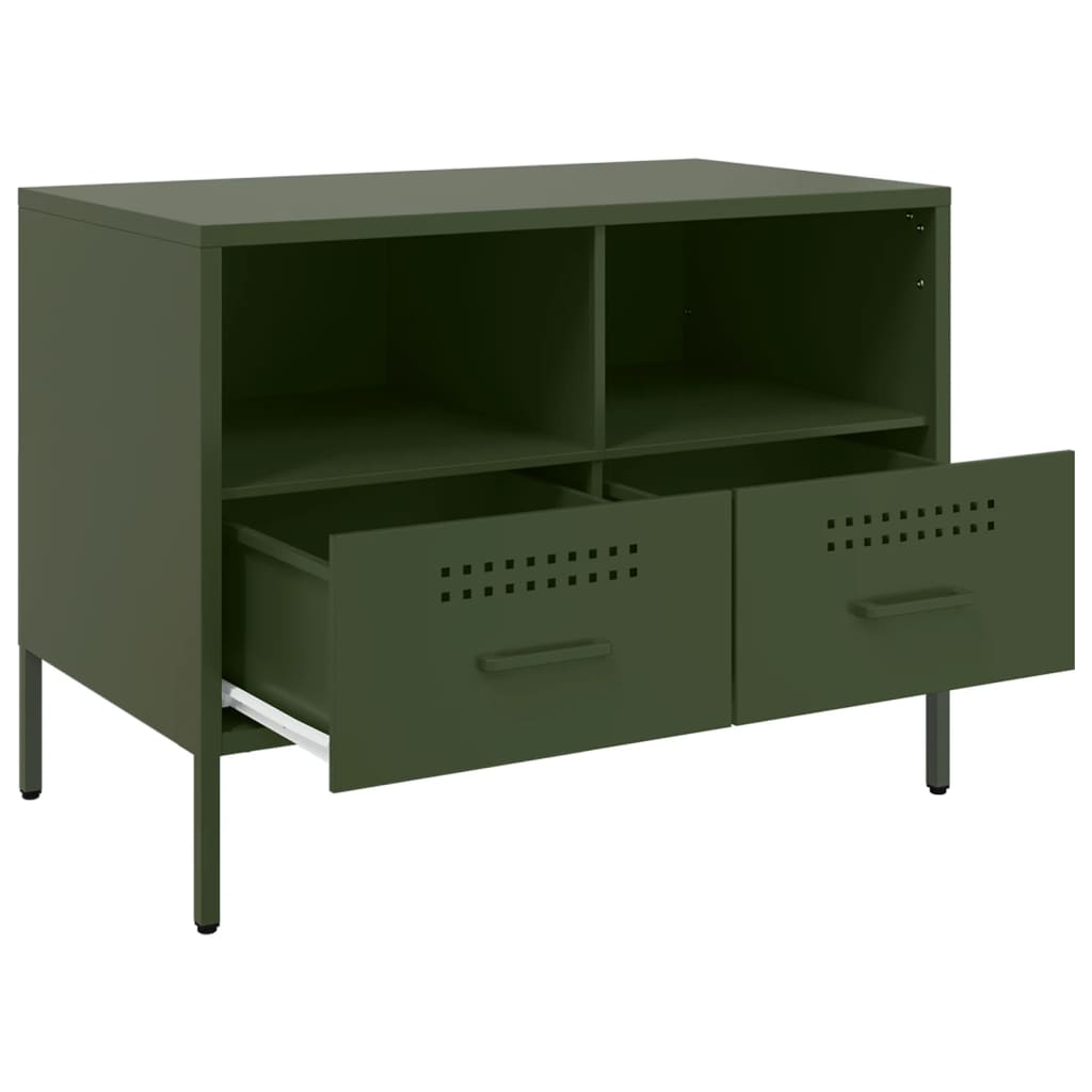 vidaXL Tv-meubel 68x39x50,5 cm staal zwart