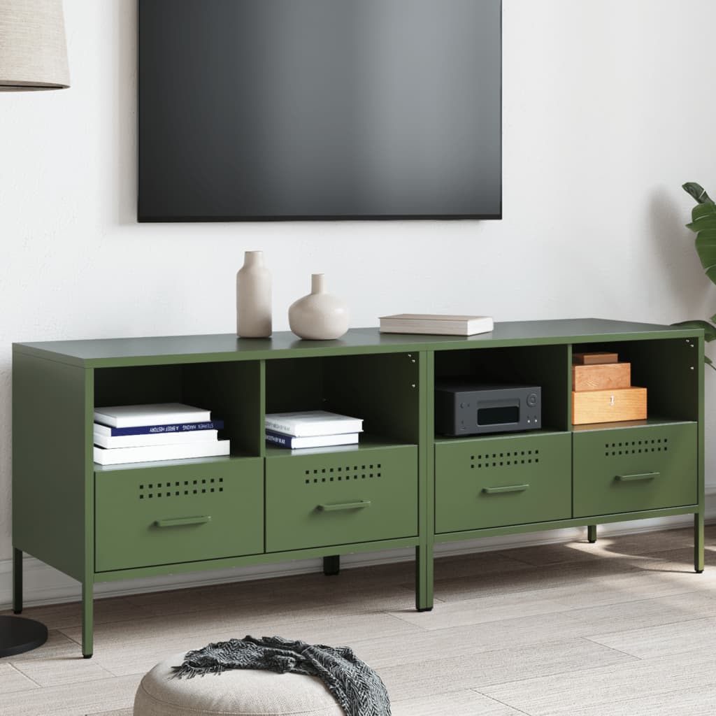 vidaXL Tv-meubel 68x39x50,5 cm staal zwart