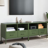 vidaXL Tv-meubel 68x39x50,5 cm staal zwart