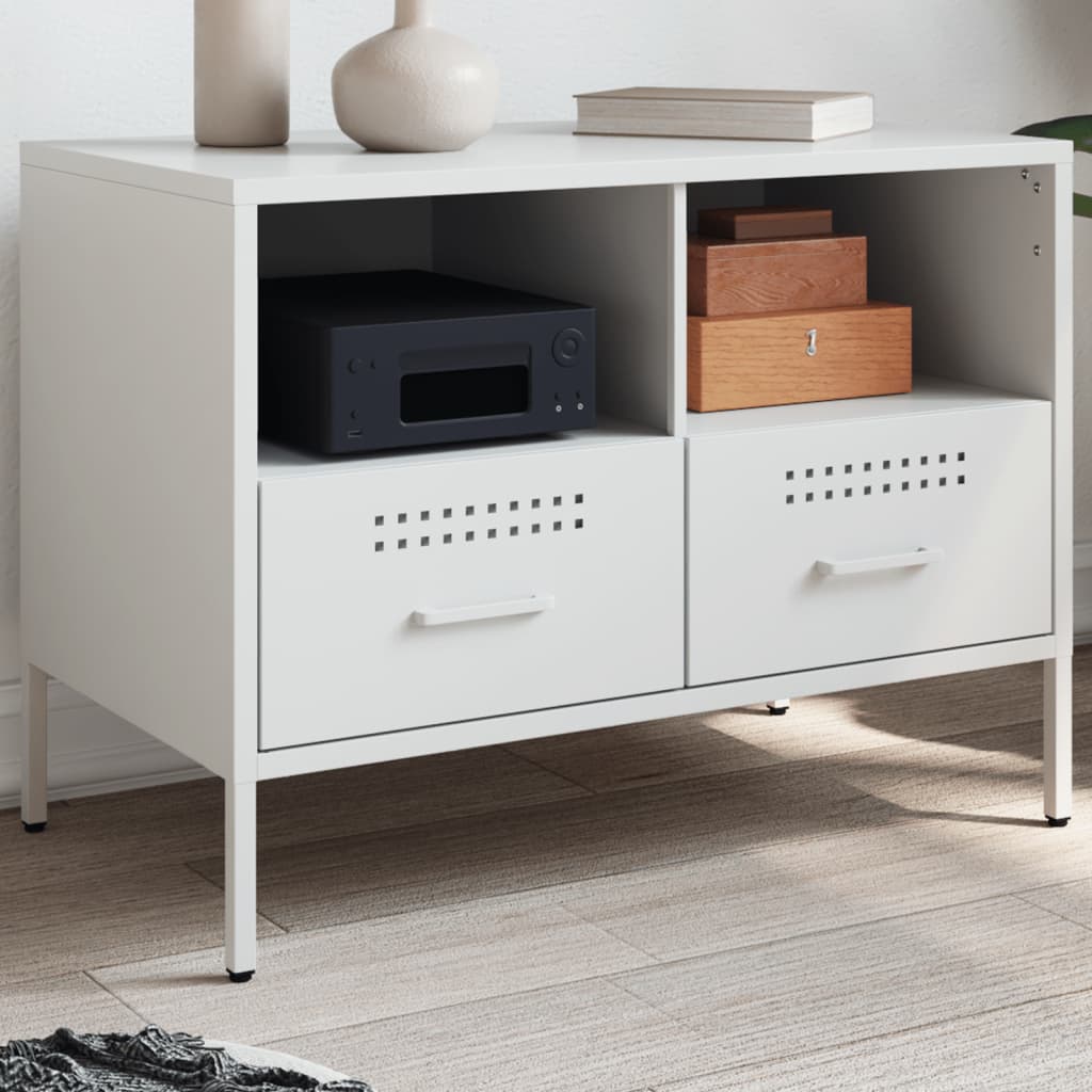 vidaXL Tv-meubel 68x39x50,5 cm staal zwart