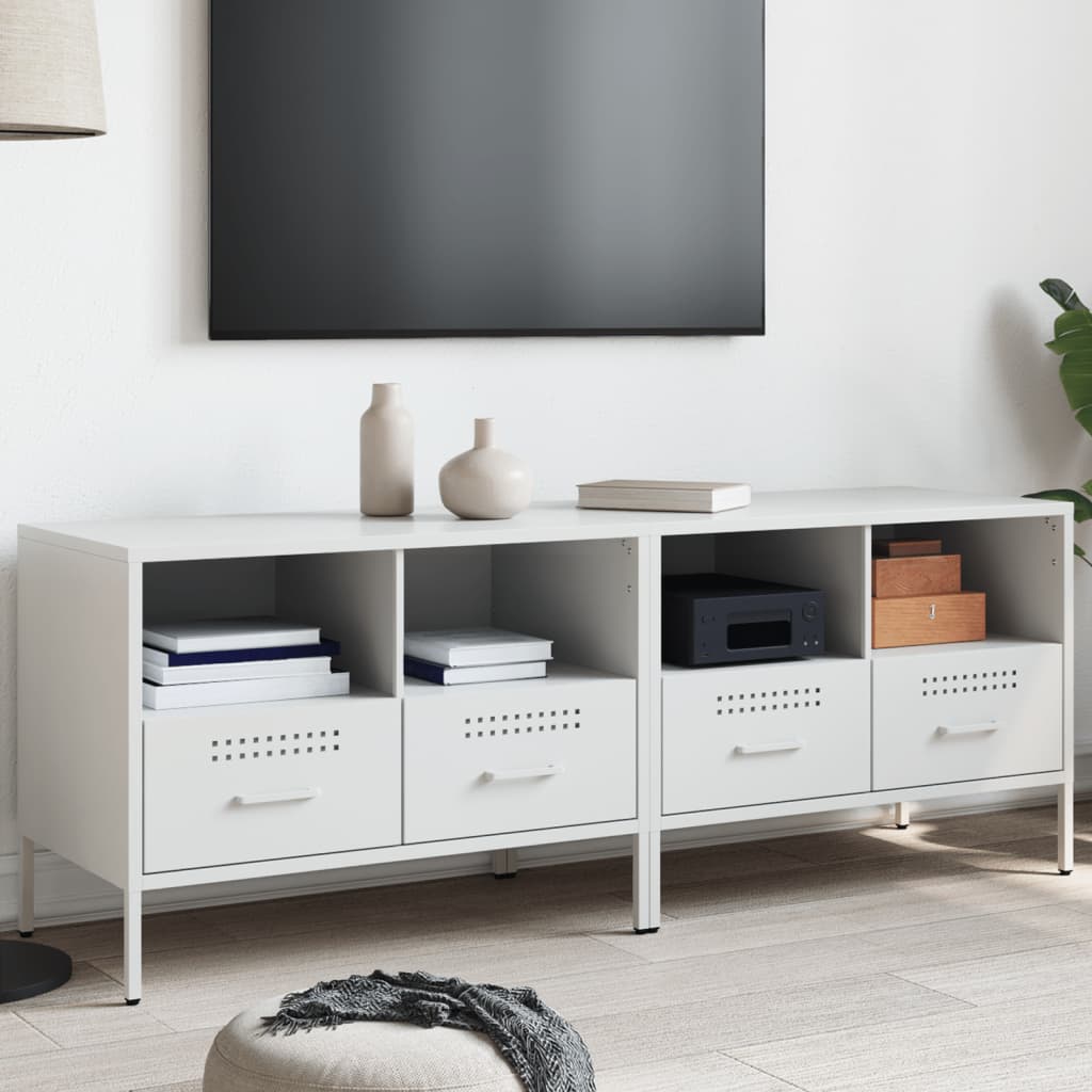 vidaXL Tv-meubel 68x39x50,5 cm staal zwart