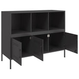 vidaXL Dressoir 100,5x39x79 cm staal zwart