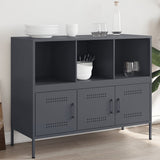 vidaXL Dressoir 100,5x39x79 cm staal zwart