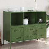 vidaXL Dressoir 100,5x39x79 cm staal zwart
