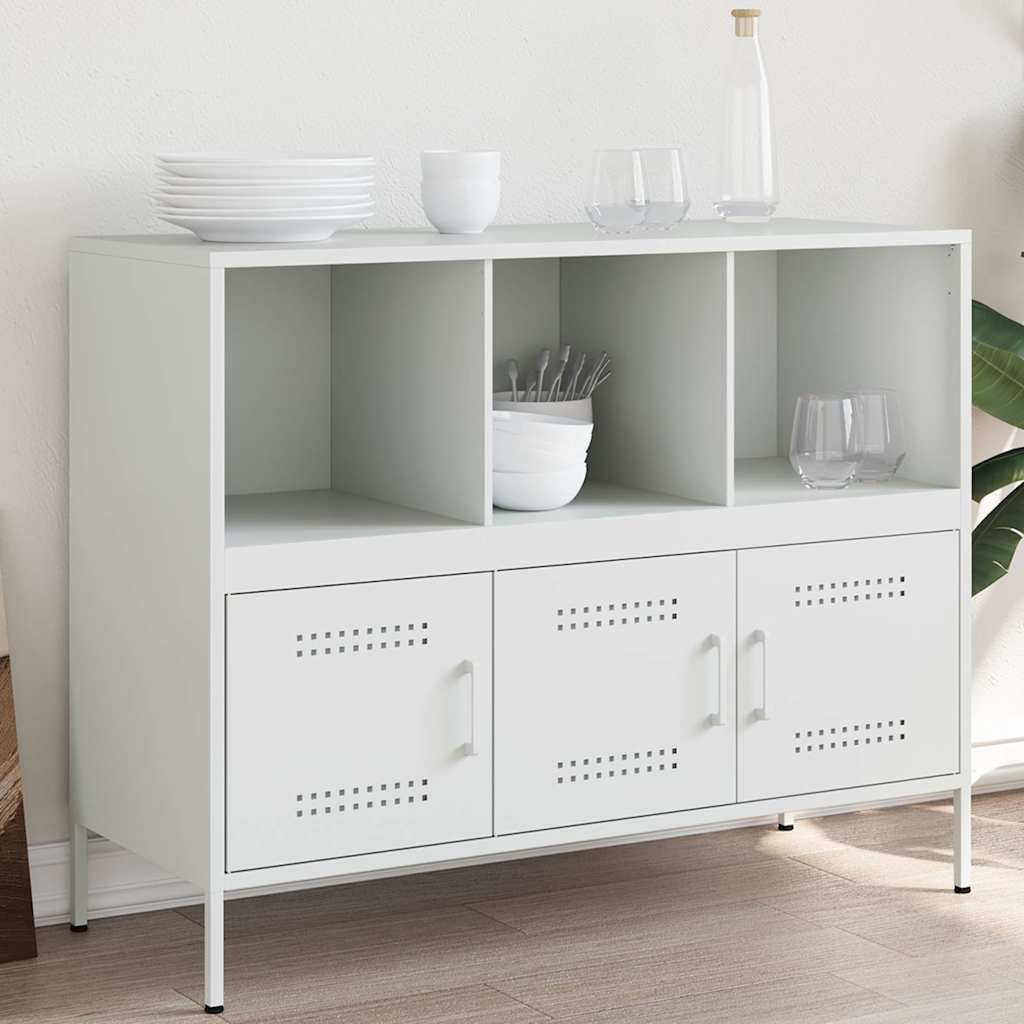 vidaXL Dressoir 100,5x39x79 cm staal zwart