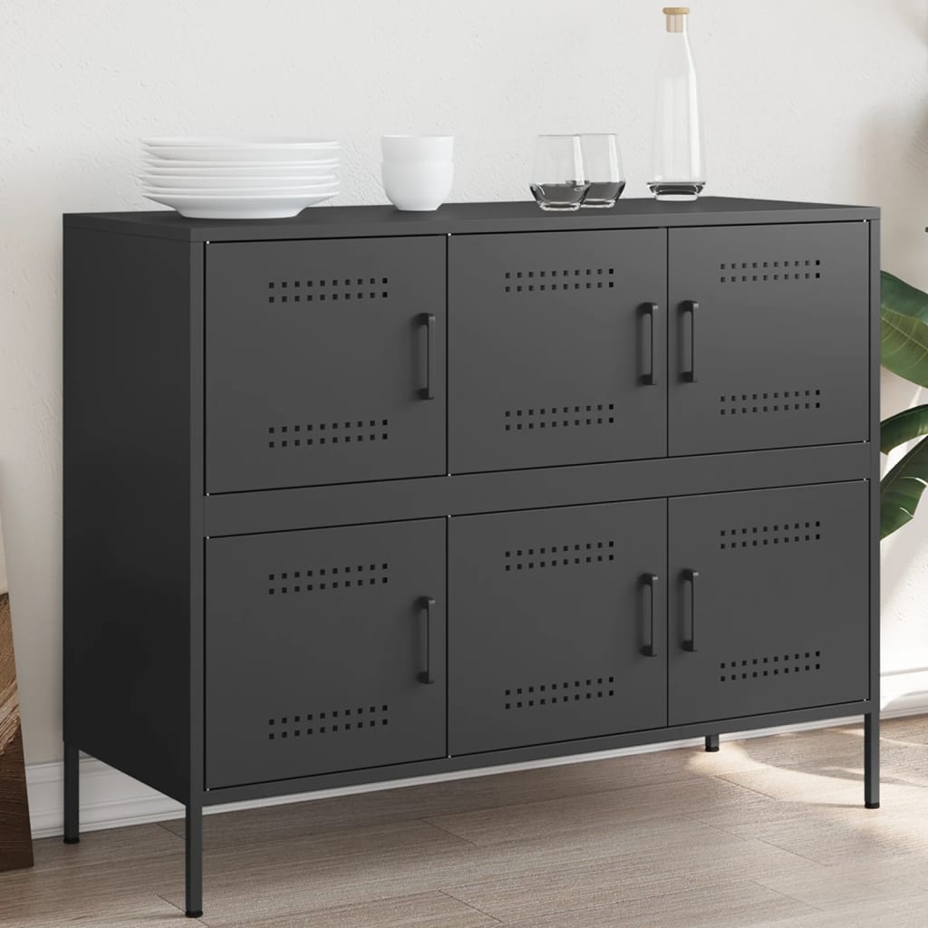 vidaXL Sideboard 100.5x39x79 cm steel black