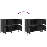 vidaXL Sideboard 100.5x39x79 cm steel black