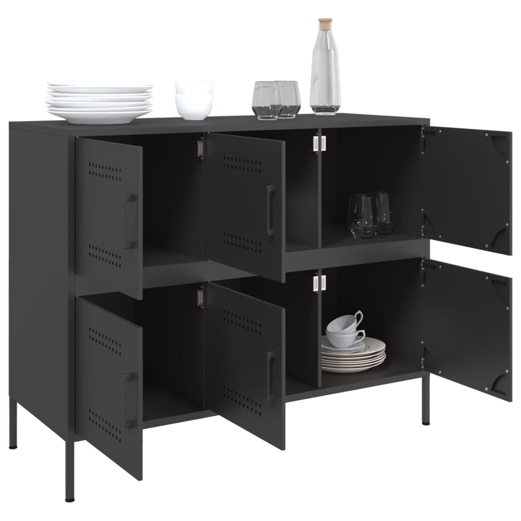 vidaXL Sideboard 100.5x39x79 cm steel black