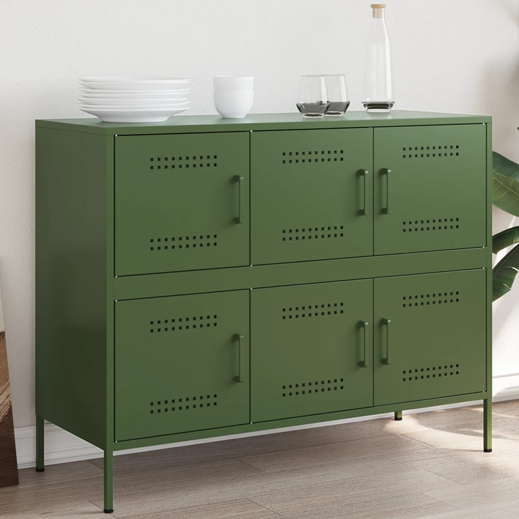 vidaXL Sideboard 100.5x39x79 cm steel black
