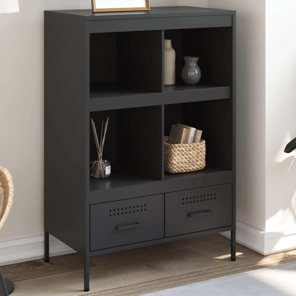 vidaXL Tall cabinet 68x39x101.5 cm steel black