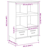 vidaXL Tall cabinet 68x39x101.5 cm steel black