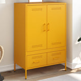 vidaXL Hoge kast 68x39x101,5 cm staal zwart