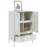 vidaXL Hoge kast 68x39x101,5 cm staal zwart